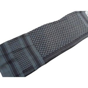 Unbranded 42" x 40" Scarf Slate Blue and Black Zigzag Pattern Unisex Square